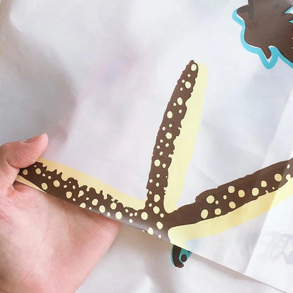 180x200cm Durable Peva Waterproof Plastic Curtain Shell Starfish Pattern Bathroom Screens Shower Curtain Bathroom Accessor