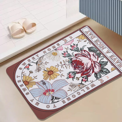 1PC Bathroom absorbent floor mats, bathroom kitchen non-slip floor mats, dust-proof floor mats, home floor mats, entry mats