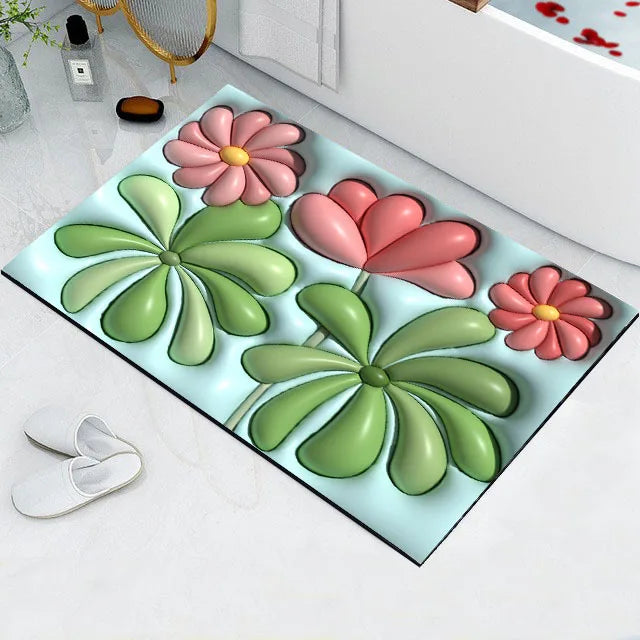 1PC Bathroom absorbent floor mats, bathroom kitchen non-slip floor mats, dust-proof floor mats, home floor mats, entry mats