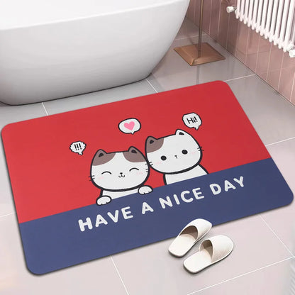 1PC Bathroom absorbent floor mats, bathroom kitchen non-slip floor mats, dust-proof floor mats, home floor mats, entry mats
