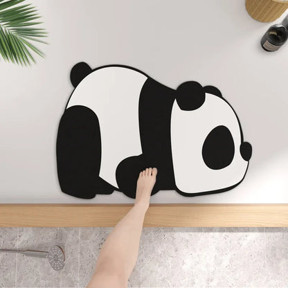 1PC Cute Diatom Super Absorbent Bathroom Mat Cartoon Animal Non-Slip Mud Toilet Pad Quick-Drying Bath Mat Floor Mat