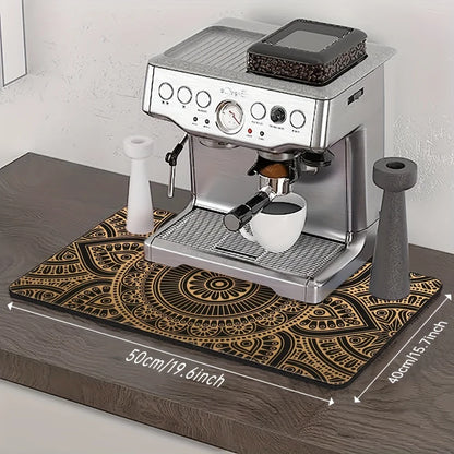 1pc Absorbent Mats Coffee Mats Hide Stains Drying Mats Non-Slip Dish Mats Easy to Clean For Kitchen Counter Coffee Bars