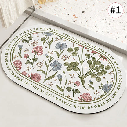 40x60cm Absorbent Bathroom Doormat Non Slip Bath Mat Bathtub Side Carpet Entrance Rug for Household Bath Mats Livingroom Carpet