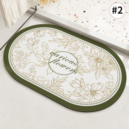 40x60cm Absorbent Bathroom Doormat Non Slip Bath Mat Bathtub Side Carpet Entrance Rug for Household Bath Mats Livingroom Carpet