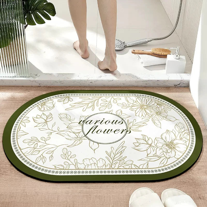 40x60cm Absorbent Bathroom Doormat Non Slip Bath Mat Bathtub Side Carpet Entrance Rug for Household Bath Mats Livingroom Carpet