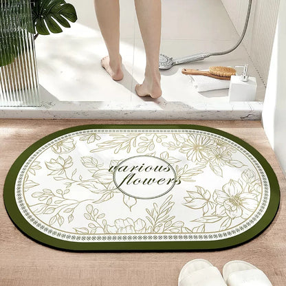 40x60cm Absorbent Bathroom Doormat Non Slip Bath Mat Bathtub Side Carpet Entrance Rug for Household Bath Mats Livingroom Carpet