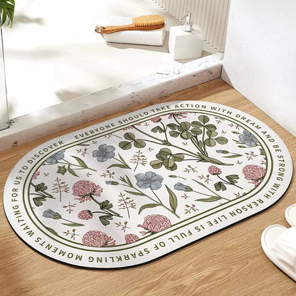 40x60cm Absorbent Bathroom Doormat Non Slip Bath Mat Bathtub Side Carpet Entrance Rug for Household Bath Mats Livingroom Carpet