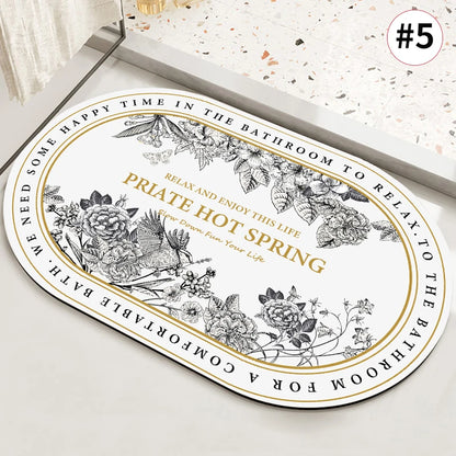 40x60cm Absorbent Bathroom Doormat Non Slip Bath Mat Bathtub Side Carpet Entrance Rug for Household Bath Mats Livingroom Carpet