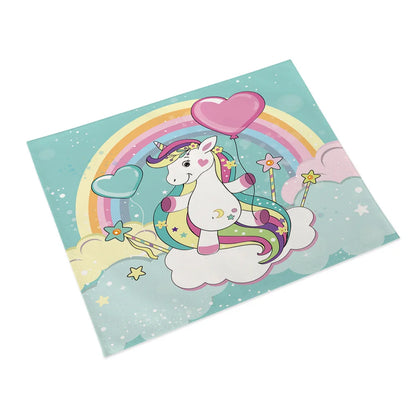 45x32cm Cartoon Pink Table Mat Unicorn Individual Placemats Coasters Set Pad On The Table Cup Pad Place Mats For Dining Table