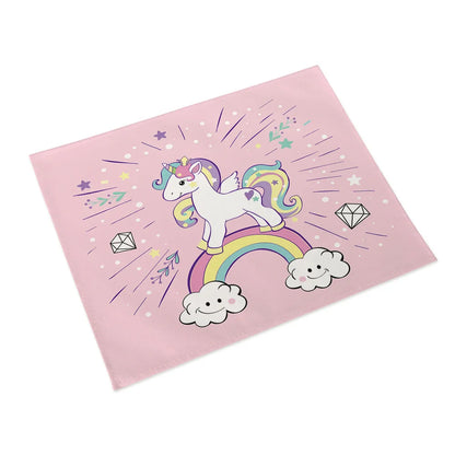45x32cm Cartoon Pink Table Mat Unicorn Individual Placemats Coasters Set Pad On The Table Cup Pad Place Mats For Dining Table