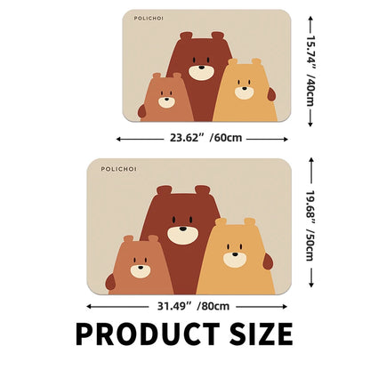 50*80 Diatomaceous Earth Anime Bath Mat Absorbent Bathroom Rug Foot Mats Non-Slip Quick Dry Bathtub Side Carpet Home Decor