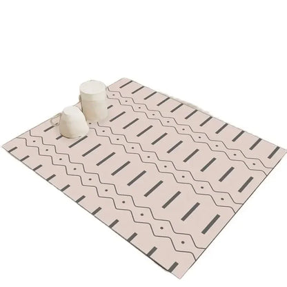 Absorbent	Drain	Pad	Kitchen	Dish	Drying	Mat	Tableware	Coffee Table	Draining	Pad	Printed	Dinnerware	Cup	Bottle	Placemat	Drainer