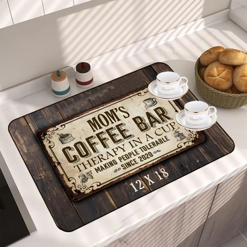 American Style Absorbent Kitchen Draining Mat Coffee Dish Drying Mat Bathroom Drain Pad Tableware Mat Placemat For Table Coaster