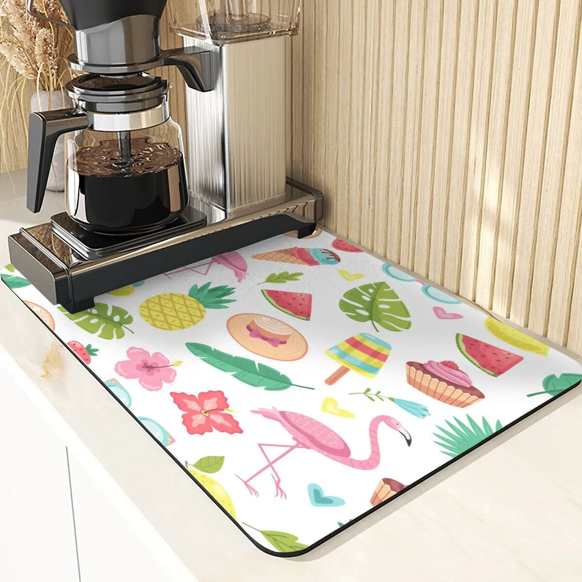 Animal Style Absorbent Drying Mats For Kitchen Coaster Absorbent Drying Mat For Kitchen Birds Pattern Kitchens Dish Drying Mat